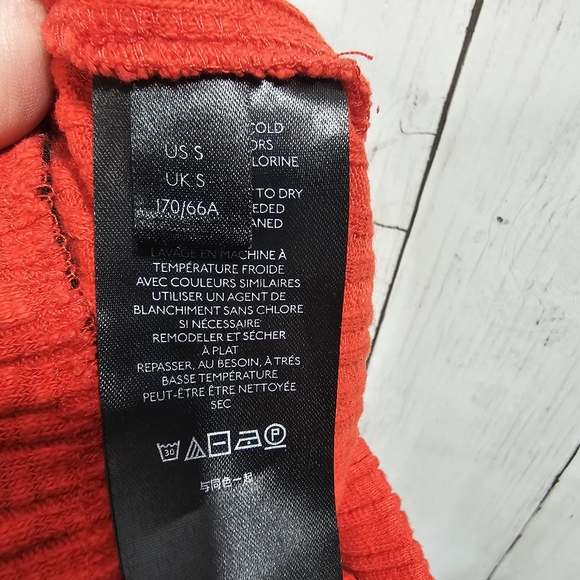 Urban Outfitters UO Rosie Ribbed Red Flare Leg Cotton Blend Pants Size Small. - Picture 9 of 11